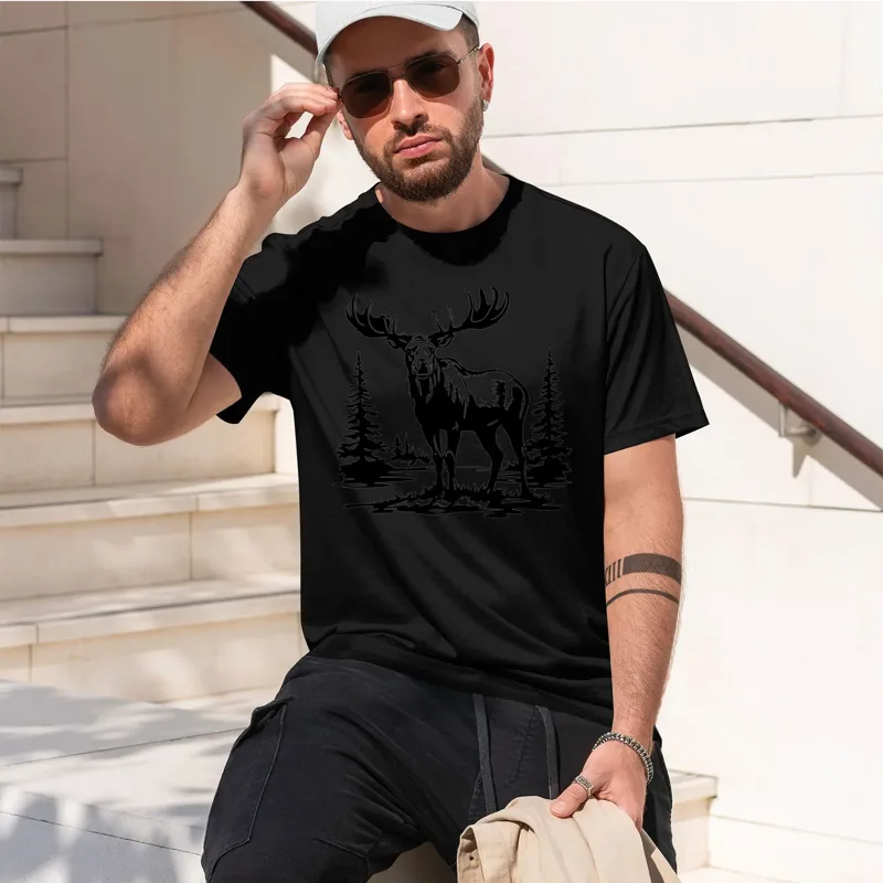 Commercial Printing File - T-shirt à col rond amusant avec