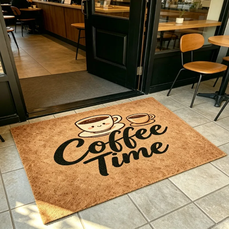Commercial Printing Business - Tapis d'entrée personnalisé pour café, tapis