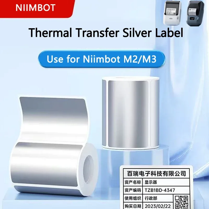Printable Heat Transfer Vinyl - Niimbot M2/M3 argent étiquette transfert de