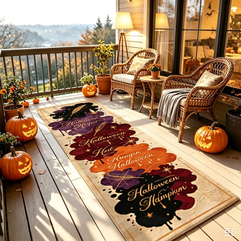 Commercial Printing Ink - Tapis imprimé lettres Halloween style tache