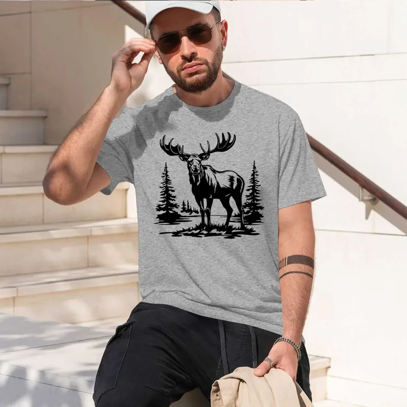 T-shirt à col rond amusant ave - Commercial Printing File avis et prix