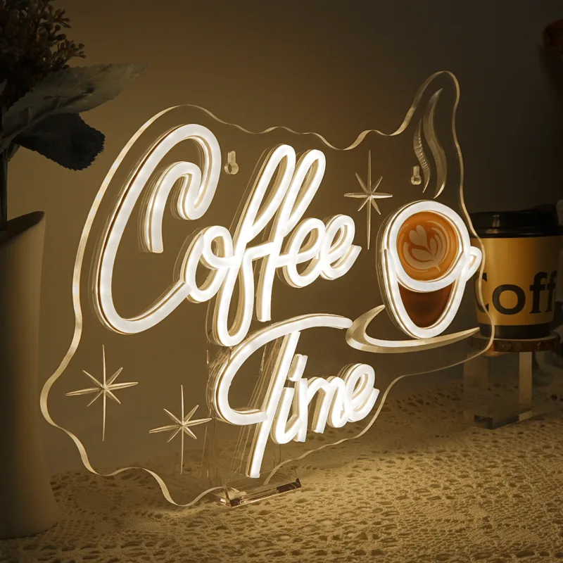 Café temps enseigne au néon im - Commercial Printing Business avis et prix