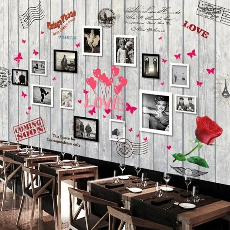 Photos en forme de cœur en gra - Commercial Wallpaper Printing avis et prix