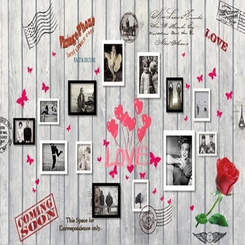 Photos en forme de cœur en gra - Commercial Wallpaper Printing avis et prix