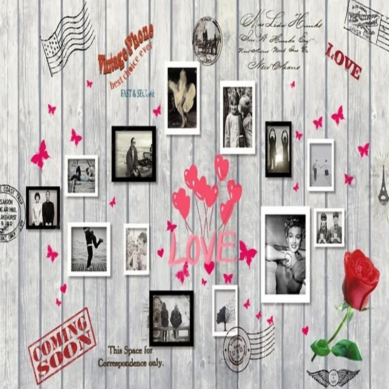 Photos en forme de cœur en gra - Commercial Wallpaper Printing avis et prix
